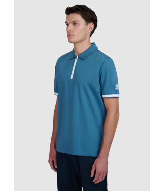 Sandbanks Silicone Zip Polo Shirt