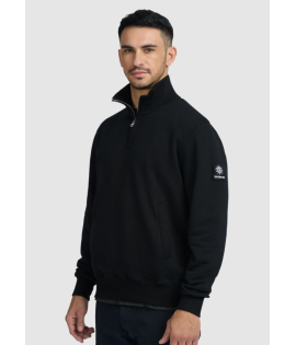 Sandbanks Badge Logo Quarter Zip Sweatshirt