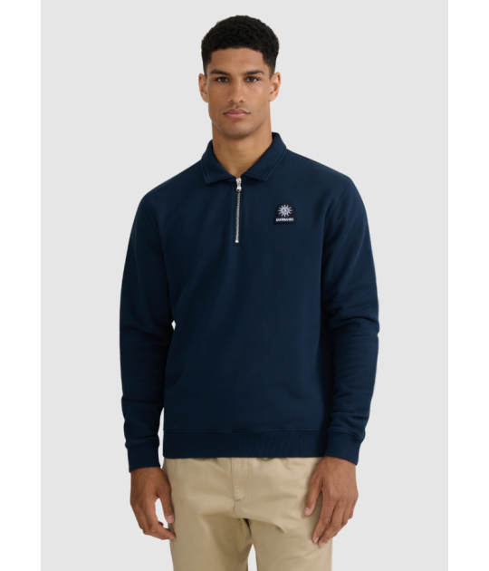 Quarter-Zip Polo Collar Sweatshirt
