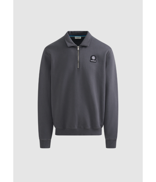 Quarter-Zip Polo Collar Sweatshirt